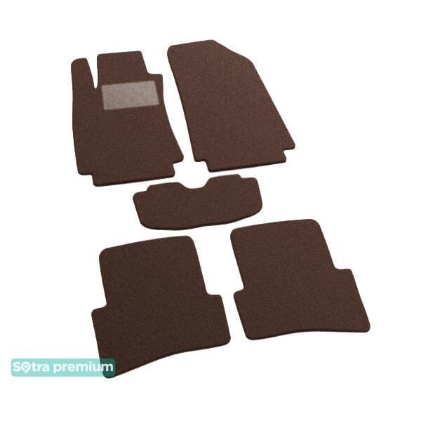 Sotra 06678-CH-CHOCO Interior mats Sotra two-layer brown for Renault Clio (2005-2014), set 06678CHCHOCO