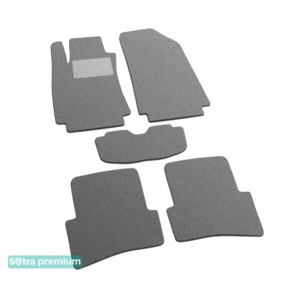 Sotra 06678-CH-GREY Interior mats Sotra two-layer gray for Renault Clio (2005-2014), set 06678CHGREY