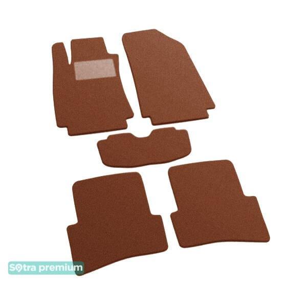Sotra 06678-CH-TERRA Interior mats Sotra two-layer terracotta for Renault Clio (2005-2014), set 06678CHTERRA