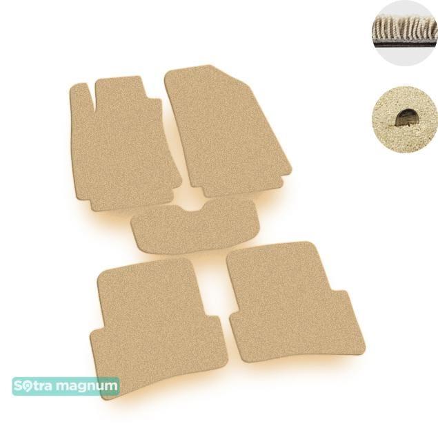 Sotra 06678-MG20-BEIGE Interior mats Sotra two-layer beige for Renault Clio (2005-2014), set 06678MG20BEIGE