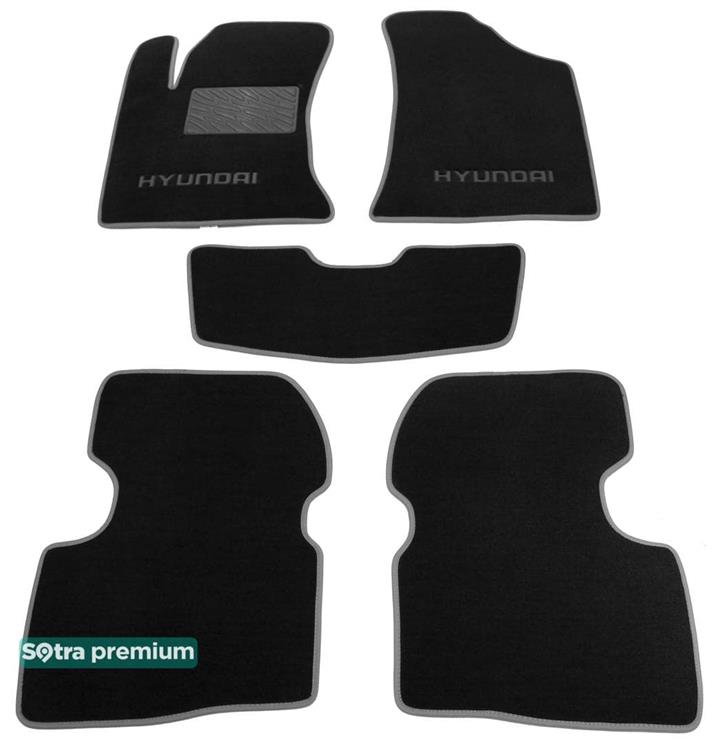 Sotra 06683-CH-BLACK Interior mats Sotra two-layer black for Hyundai Elantra (2006-2010), set 06683CHBLACK