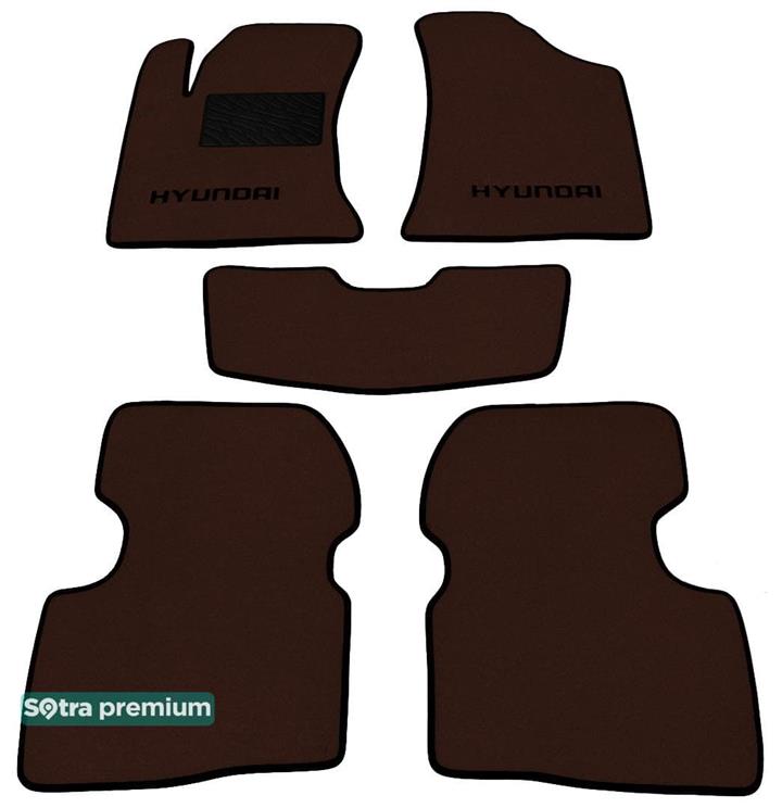Sotra 06683-CH-CHOCO Interior mats Sotra two-layer brown for Hyundai Elantra (2006-2010), set 06683CHCHOCO