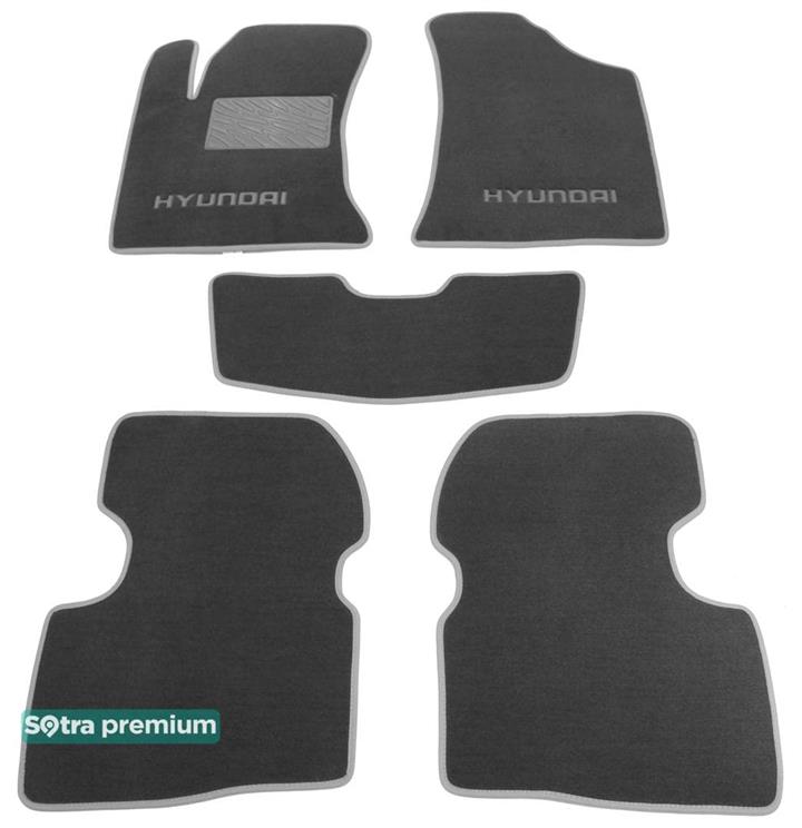 Sotra 06683-CH-GREY Interior mats Sotra two-layer gray for Hyundai Elantra (2006-2010), set 06683CHGREY