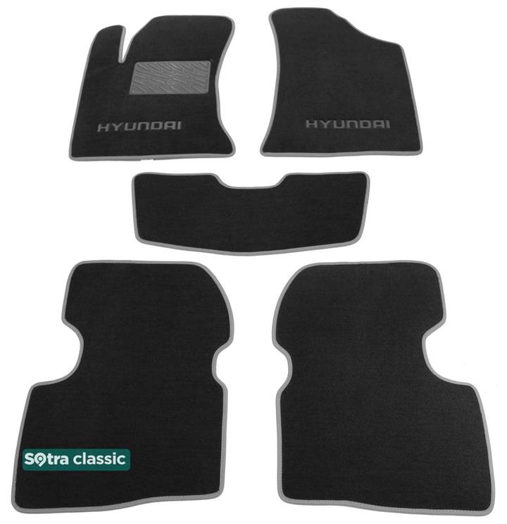 Sotra 06683-GD-BLACK Interior mats Sotra two-layer black for Hyundai Elantra (2006-2010), set 06683GDBLACK