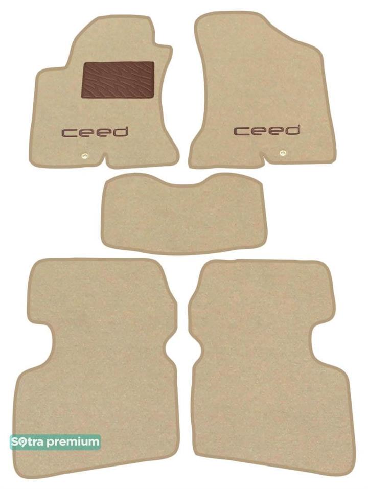 Sotra 06685-CH-BEIGE Interior mats Sotra two-layer beige for KIA Cee'd (2006-2012), set 06685CHBEIGE