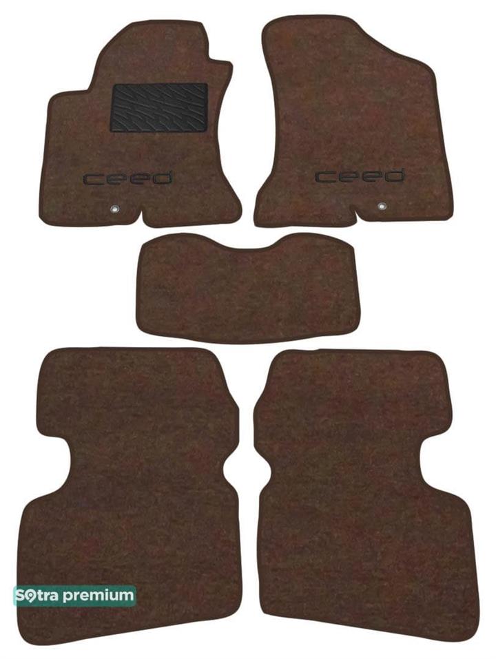 Sotra 06685-CH-CHOCO Interior mats Sotra two-layer brown for KIA Cee'd (2006-2012), set 06685CHCHOCO
