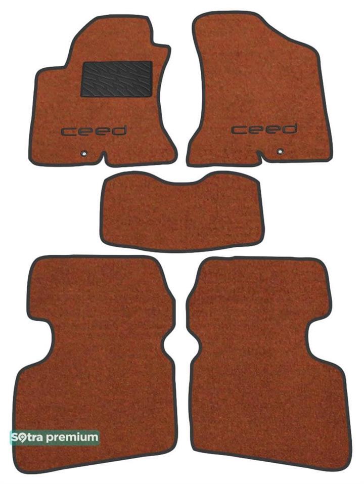 Sotra 06685-CH-TERRA Interior mats Sotra two-layer terracotta for KIA Cee'd (2006-2012), set 06685CHTERRA
