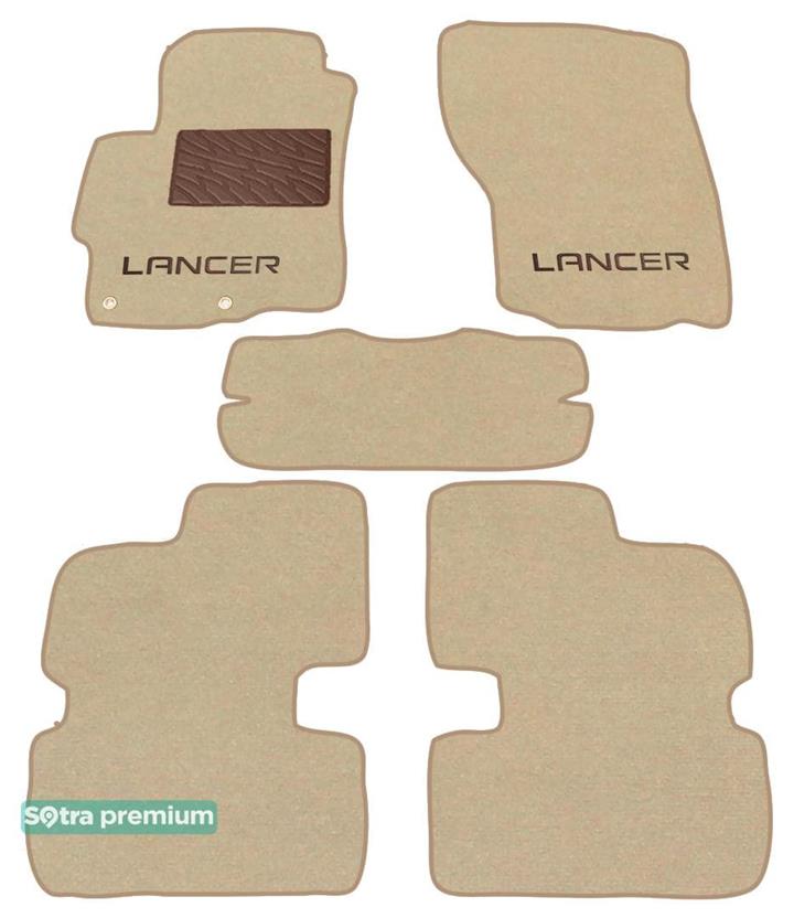 Sotra 06686-CH-BEIGE Interior mats Sotra two-layer beige for Mitsubishi Lancer / evolution (2008-), set 06686CHBEIGE