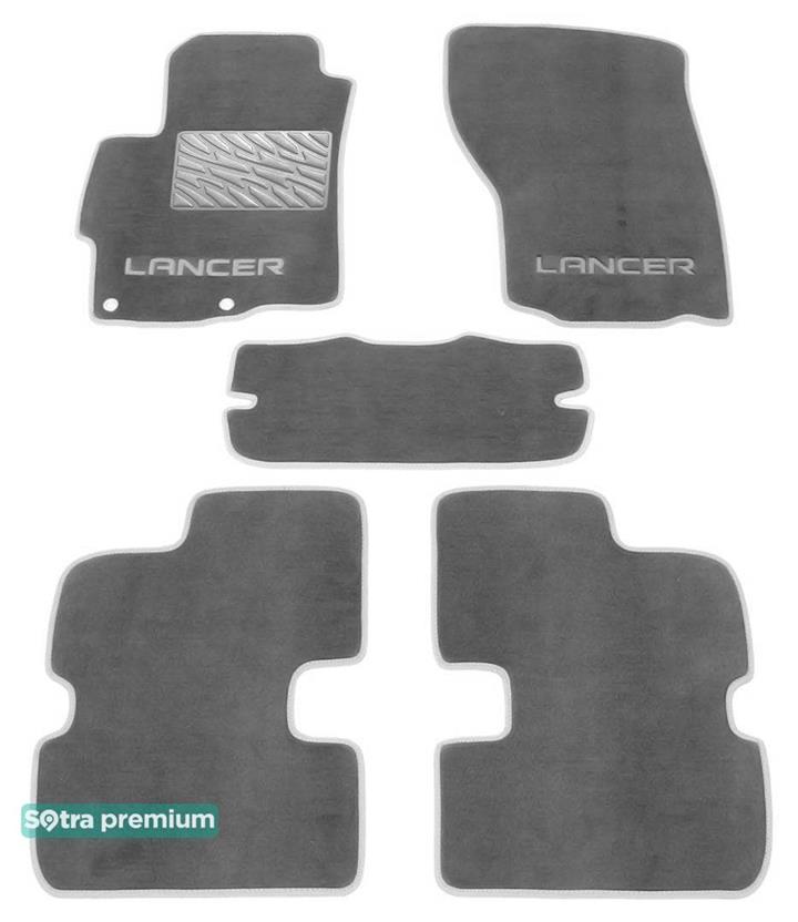 Sotra 06686-CH-GREY Interior mats Sotra two-layer gray for Mitsubishi Lancer / evolution (2008-), set 06686CHGREY