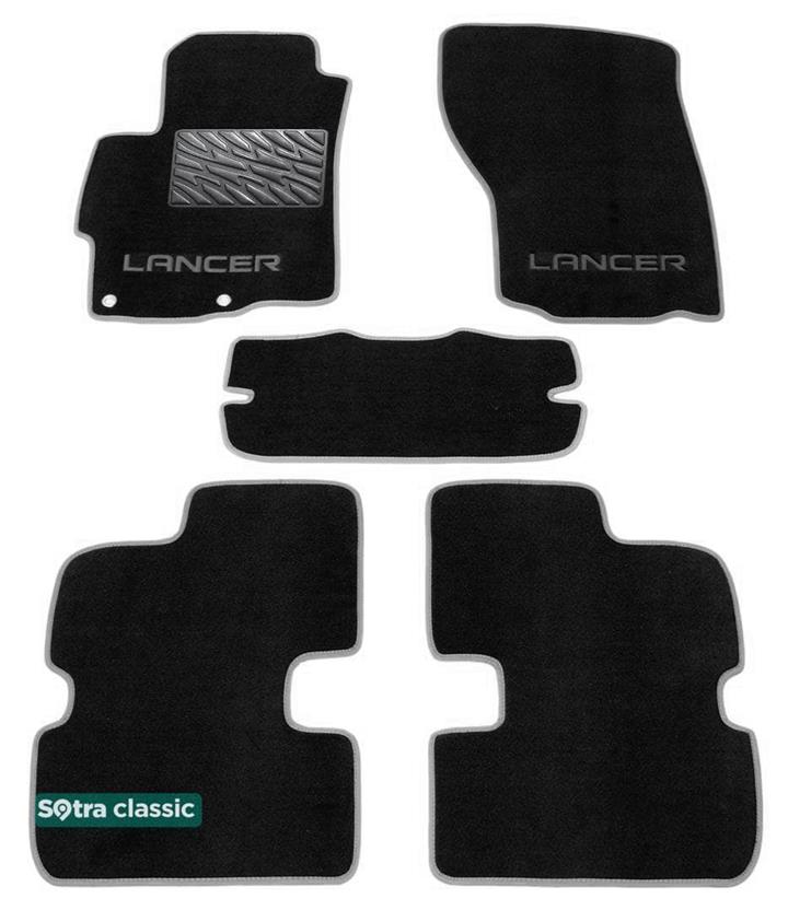 Sotra 06686-GD-BLACK Interior mats Sotra two-layer black for Mitsubishi Lancer / evolution (2008-), set 06686GDBLACK