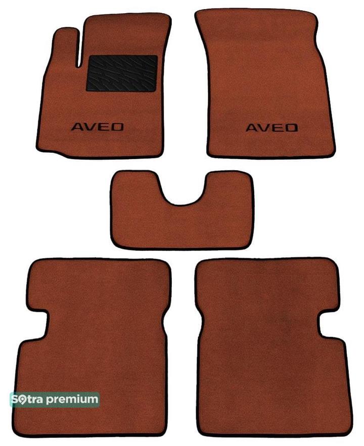 Sotra 06689-CH-TERRA Interior mats Sotra two-layer terracotta for Chevrolet Aveo (2003-2011), set 06689CHTERRA