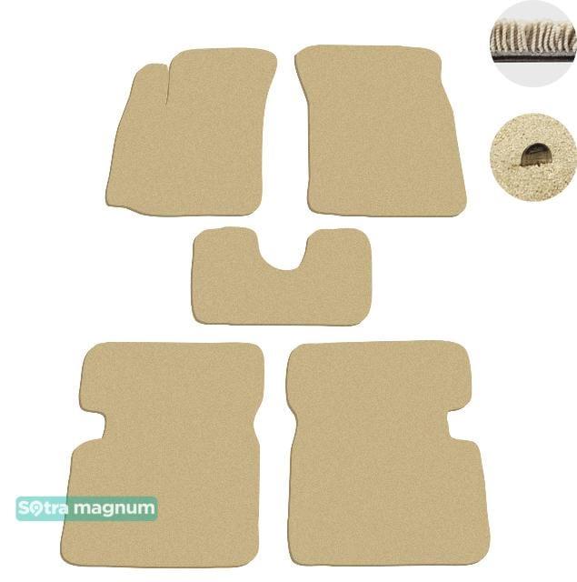 Sotra 06689-MG20-BEIGE Interior mats Sotra two-layer beige for Chevrolet Aveo (2003-2011), set 06689MG20BEIGE