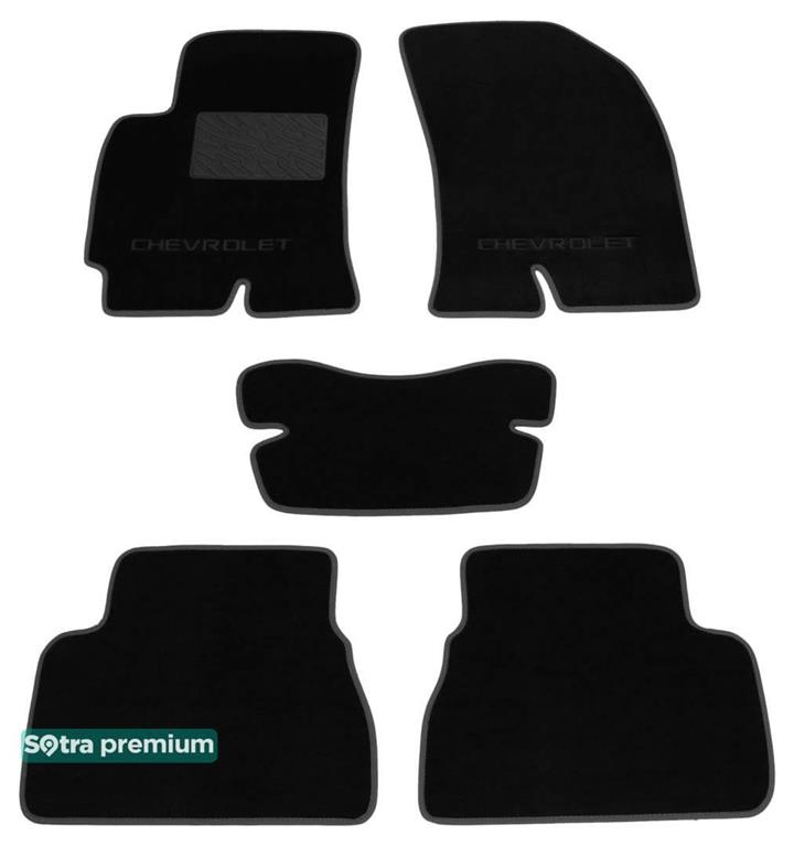 Sotra 06691-CH-BLACK Interior mats Sotra two-layer black for Chevrolet Epica (2006-2015), set 06691CHBLACK