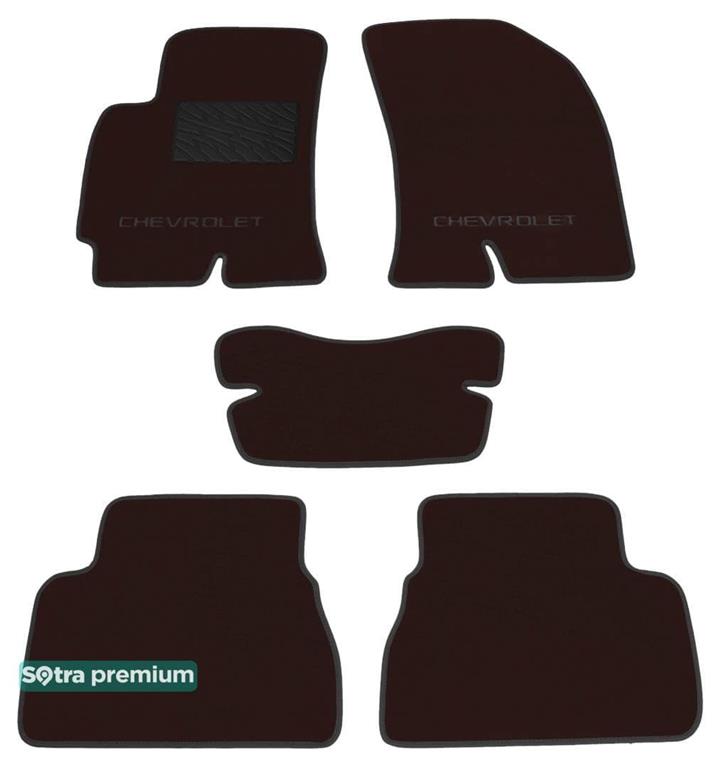 Sotra 06691-CH-CHOCO Interior mats Sotra two-layer brown for Chevrolet Epica (2006-2015), set 06691CHCHOCO