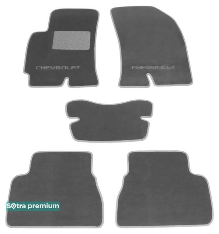 Sotra 06691-CH-GREY Interior mats Sotra two-layer gray for Chevrolet Epica (2006-2015), set 06691CHGREY