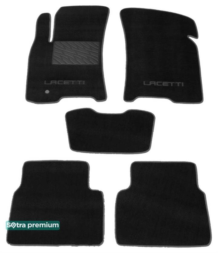 Sotra 06692-CH-BLACK Interior mats Sotra two-layer black for Chevrolet Lacetti / nubira (2004-2011), set 06692CHBLACK