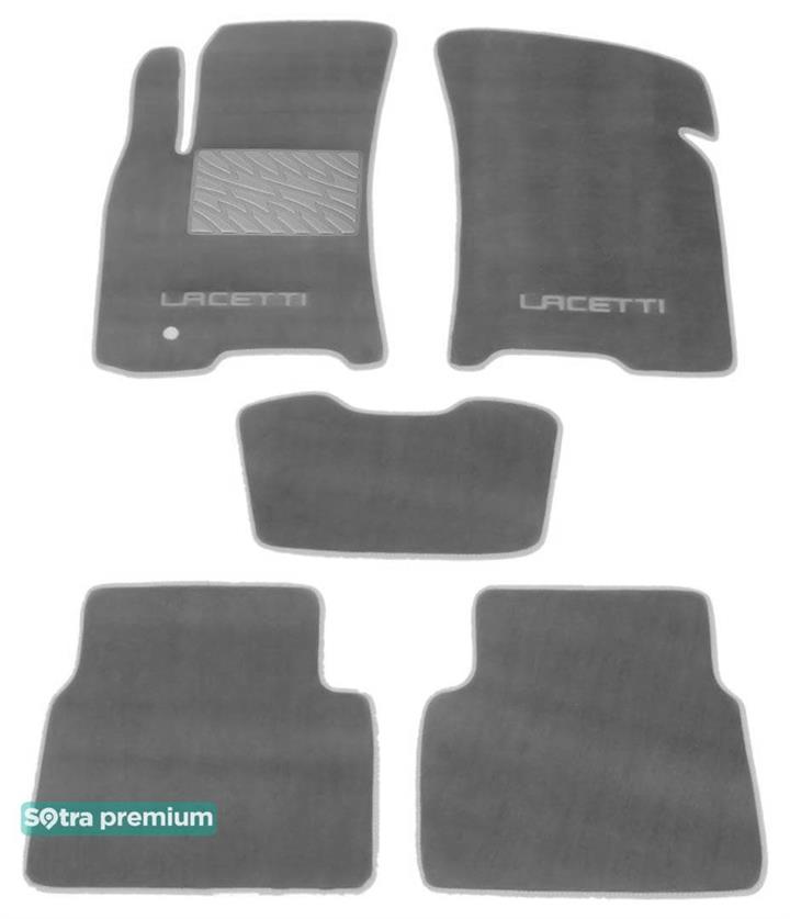 Sotra 06692-CH-GREY Interior mats Sotra two-layer gray for Chevrolet Lacetti / nubira (2004-2011), set 06692CHGREY