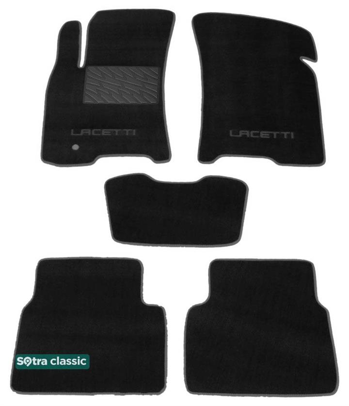 Sotra 06692-GD-BLACK Interior mats Sotra two-layer black for Chevrolet Lacetti / nubira (2004-2011), set 06692GDBLACK