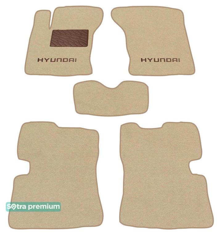 Sotra 06693-CH-BEIGE Interior mats Sotra two-layer beige for Hyundai Getz (2002-2005), set 06693CHBEIGE