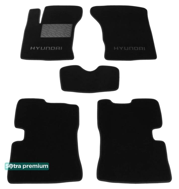 Sotra 06693-CH-BLACK Interior mats Sotra two-layer black for Hyundai Getz (2002-2005), set 06693CHBLACK