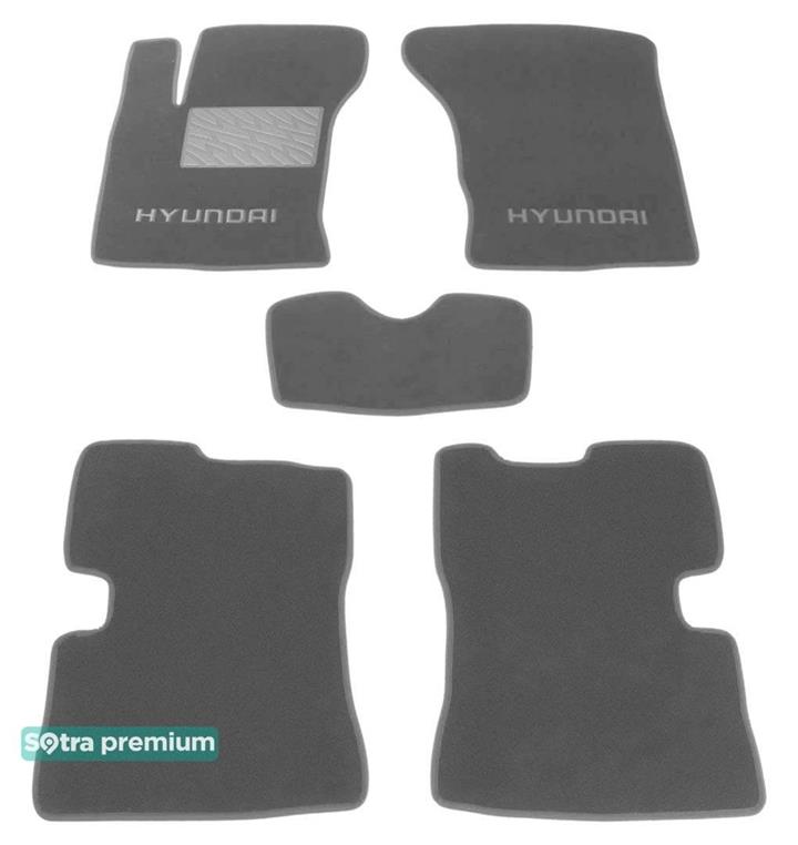 Sotra 06693-CH-GREY Interior mats Sotra two-layer gray for Hyundai Getz (2002-2005), set 06693CHGREY