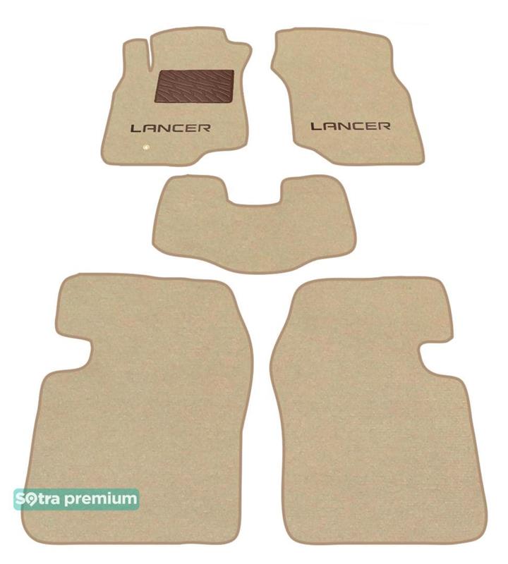 Sotra 06695-CH-BEIGE Interior mats Sotra two-layer beige for Mitsubishi Lancer (2004-2007), set 06695CHBEIGE