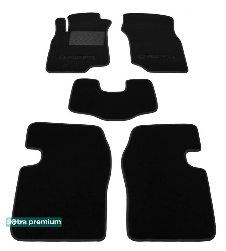 Sotra 06695-CH-BLACK Interior mats Sotra two-layer black for Mitsubishi Lancer (2004-2007), set 06695CHBLACK