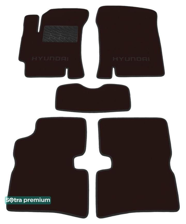 Sotra 06696-CH-CHOCO Interior mats Sotra two-layer brown for Hyundai Accent (2006-2010), set 06696CHCHOCO