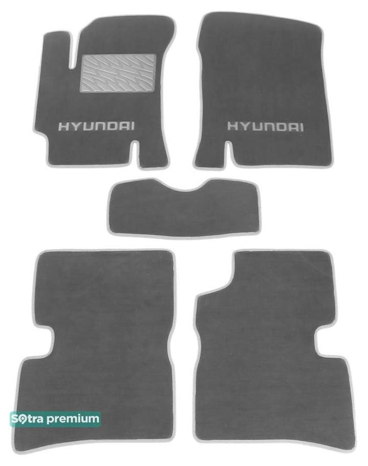 Sotra 06696-CH-GREY Interior mats Sotra two-layer gray for Hyundai Accent (2006-2010), set 06696CHGREY