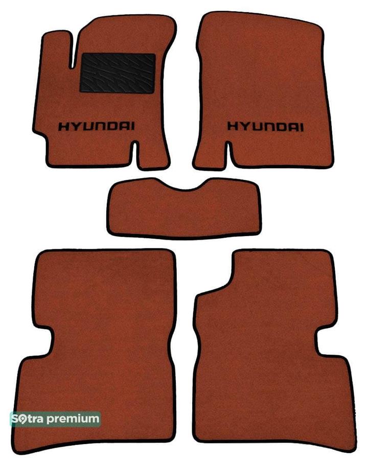 Sotra 06696-CH-TERRA Interior mats Sotra two-layer terracotta for Hyundai Accent (2006-2010), set 06696CHTERRA