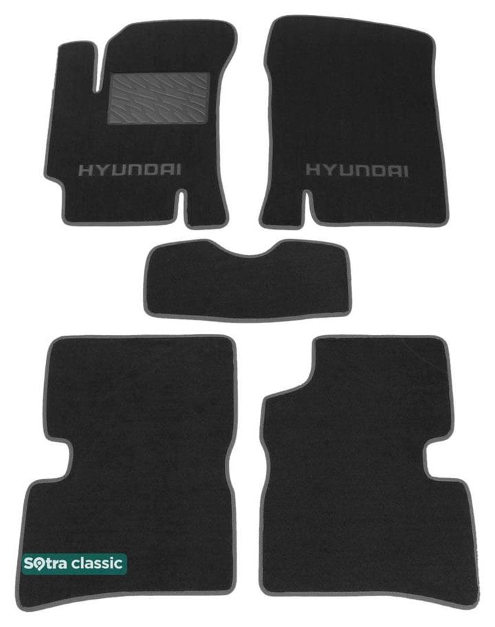 Sotra 06696-GD-GREY Interior mats Sotra two-layer gray for Hyundai Accent (2006-2010), set 06696GDGREY