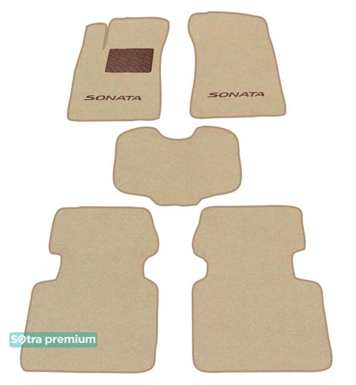 Sotra 06697-CH-BEIGE Interior mats Sotra two-layer beige for Hyundai Sonata (2004-2009), set 06697CHBEIGE