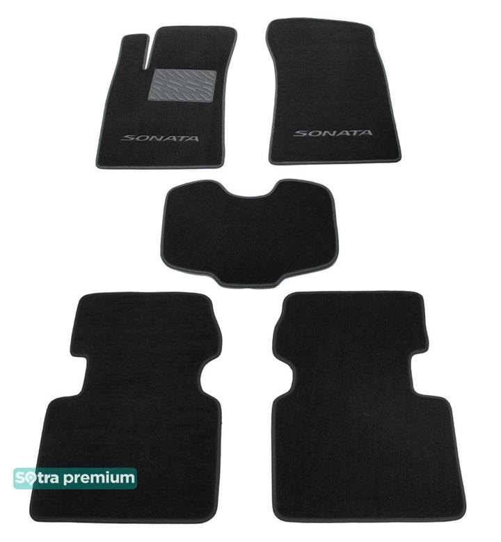 Sotra 06697-CH-BLACK Interior mats Sotra two-layer black for Hyundai Sonata (2004-2009), set 06697CHBLACK