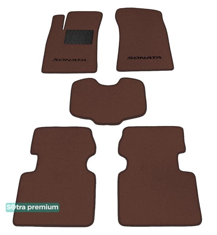 Sotra 06697-CH-CHOCO Interior mats Sotra two-layer brown for Hyundai Sonata (2004-2009), set 06697CHCHOCO