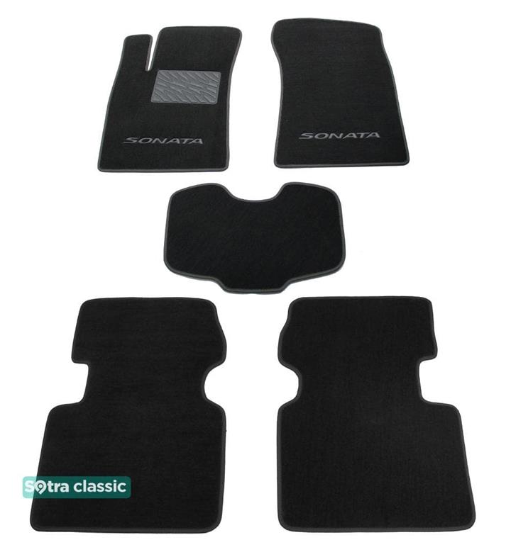 Sotra 06697-GD-BLACK Interior mats Sotra two-layer black for Hyundai Sonata (2004-2009), set 06697GDBLACK