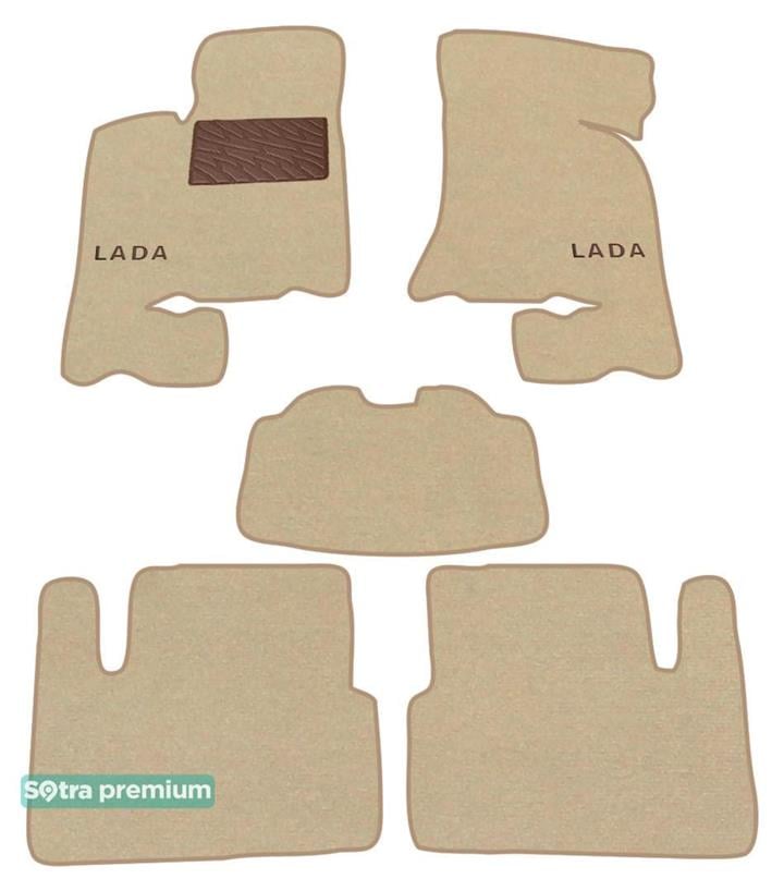 Sotra 06702-CH-BEIGE Interior mats Sotra two-layer beige for VAZ (Lada) 2170 priora (2007-), set 06702CHBEIGE