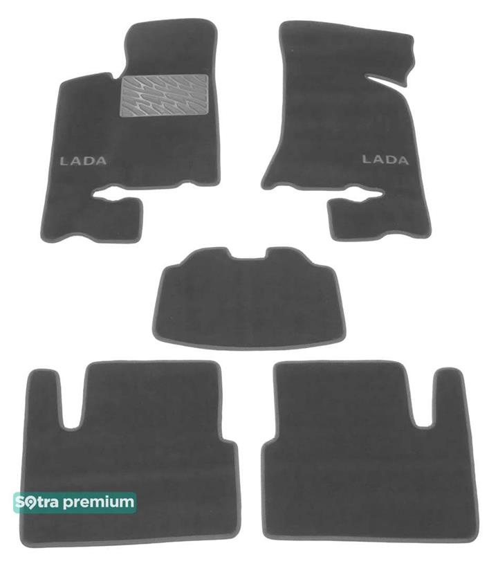 Sotra 06702-CH-GREY Interior mats Sotra two-layer gray for VAZ (Lada) 2170 priora (2007-), set 06702CHGREY
