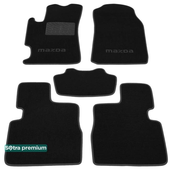 Sotra 06705-CH-BLACK Interior mats Sotra two-layer black for Mazda 6 (2002-2007), set 06705CHBLACK