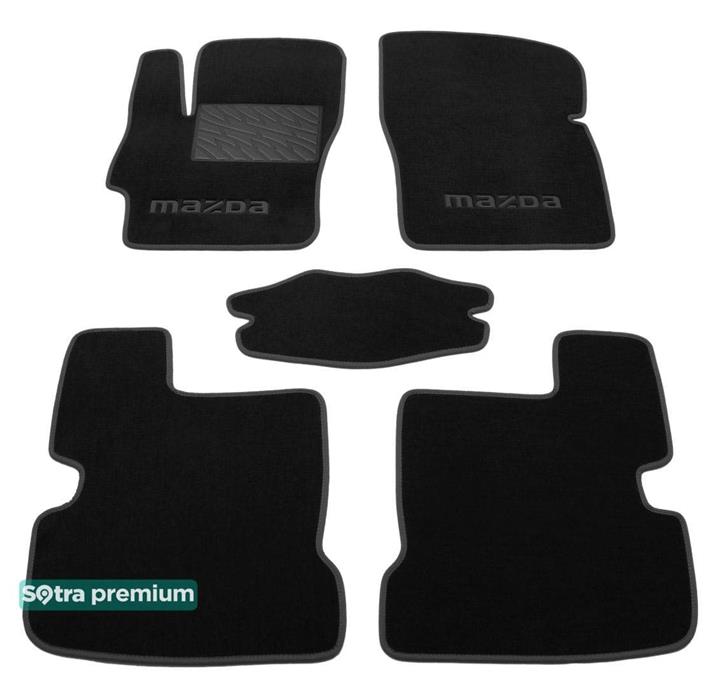 Sotra 06706-CH-BLACK Interior mats Sotra two-layer black for Mazda 3 (2004-2008), set 06706CHBLACK