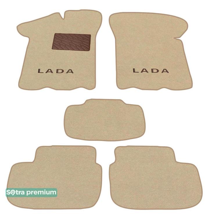 Sotra 06710-CH-BEIGE Interior mats Sotra two-layer beige for VAZ (Lada) 2108 / 21099 (1990-2012), set 06710CHBEIGE