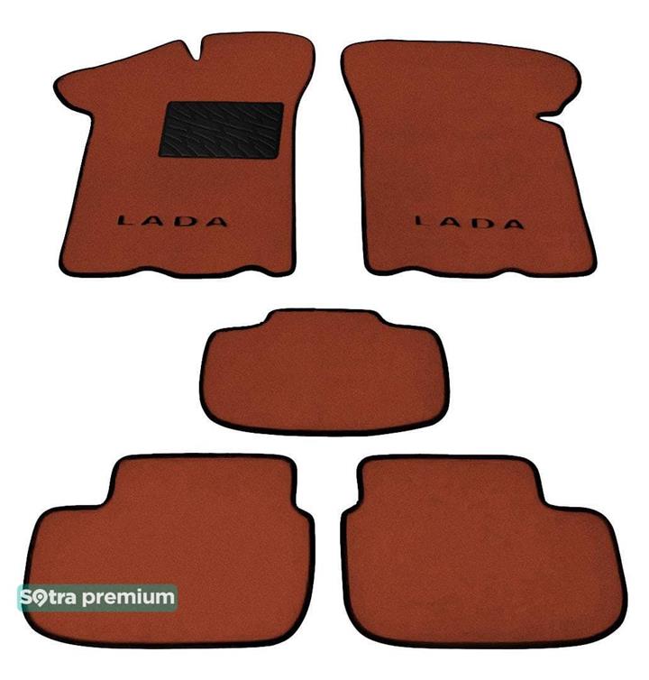 Sotra 06710-CH-TERRA Interior mats Sotra two-layer terracotta for VAZ (Lada) 2108 / 21099 (1990-2012), set 06710CHTERRA