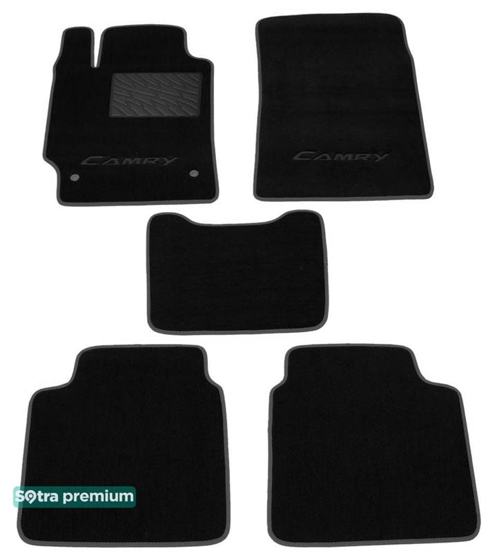 Sotra 06719-CH-BLACK Interior mats Sotra two-layer black for Toyota Camry (2007-2011), set 06719CHBLACK