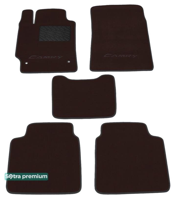 Sotra 06719-CH-CHOCO Interior mats Sotra two-layer brown for Toyota Camry (2007-2011), set 06719CHCHOCO