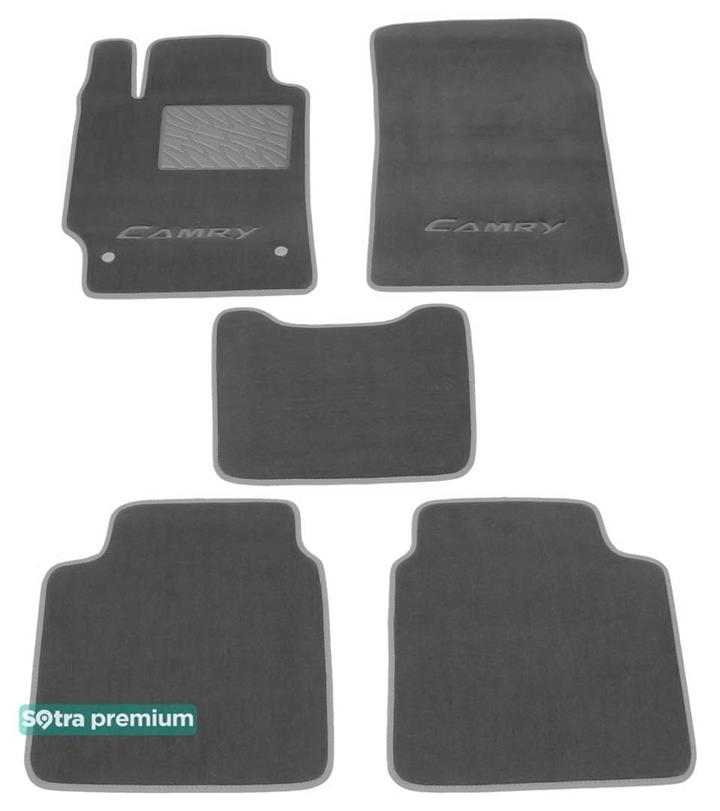 Sotra 06719-CH-GREY Interior mats Sotra two-layer gray for Toyota Camry (2007-2011), set 06719CHGREY