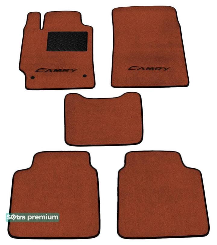 Sotra 06719-CH-TERRA Interior mats Sotra two-layer terracotta for Toyota Camry (2007-2011), set 06719CHTERRA