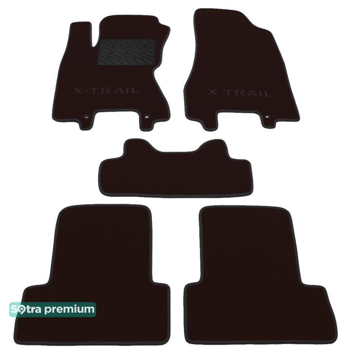 Sotra 06722-CH-CHOCO Interior mats Sotra two-layer brown for Nissan X-trail (2007-2013), set 06722CHCHOCO