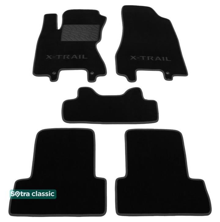 Sotra 06722-GD-BLACK Interior mats Sotra two-layer black for Nissan X-trail (2007-2013), set 06722GDBLACK