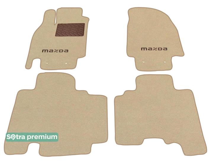 Sotra 06727-CH-BEIGE Interior mats Sotra two-layer beige for Mazda Cx-9 (2007-2015), set 06727CHBEIGE