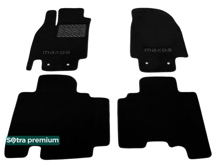 Sotra 06727-CH-BLACK Interior mats Sotra two-layer black for Mazda Cx-9 (2007-2015), set 06727CHBLACK