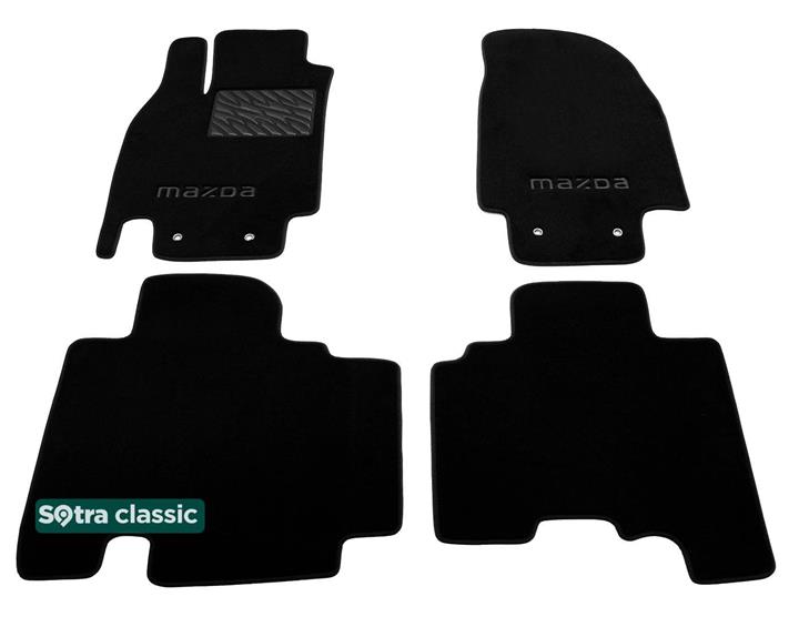 Sotra 06727-GD-BLACK Interior mats Sotra two-layer black for Mazda Cx-9 (2007-2015), set 06727GDBLACK